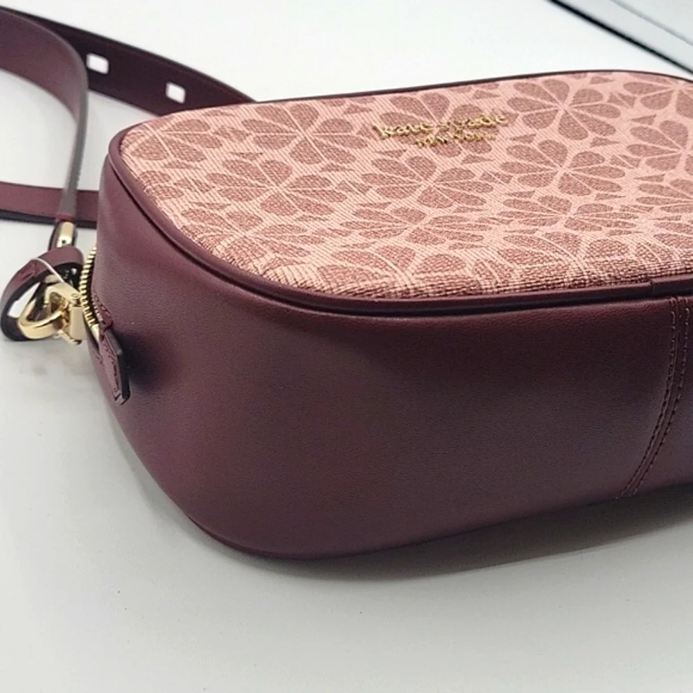 Kate Spade NWOT spade flower coated canvas infinite medium camera bag Pink